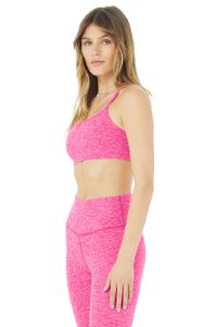 Alosoft Gratitude Bra - Neon Pink Heather sold by Alo Yoga