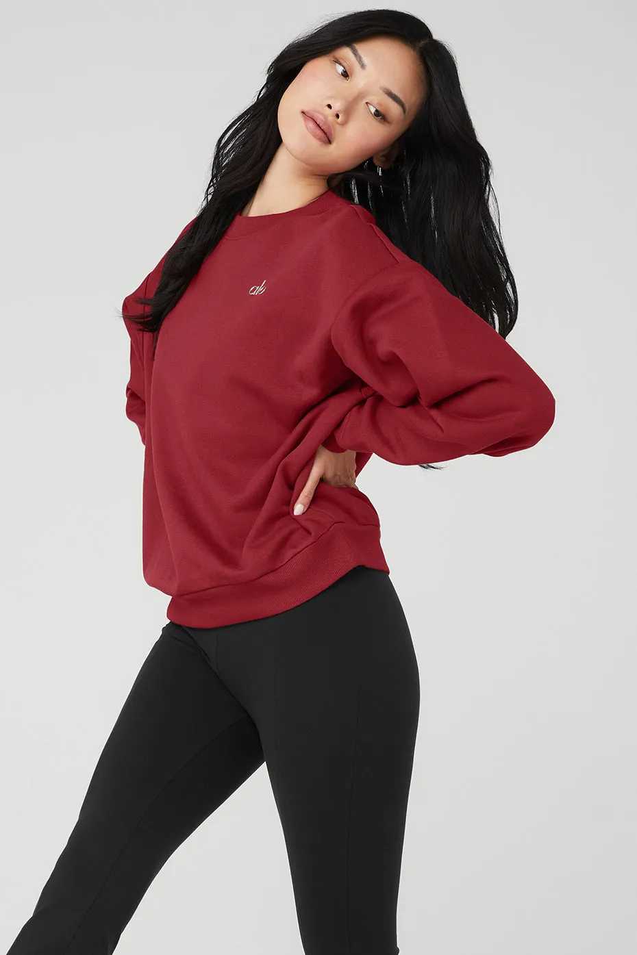 Accolade Crew Neck Pullover - Victory Red sold by Alo Yoga product image thumbnail 3