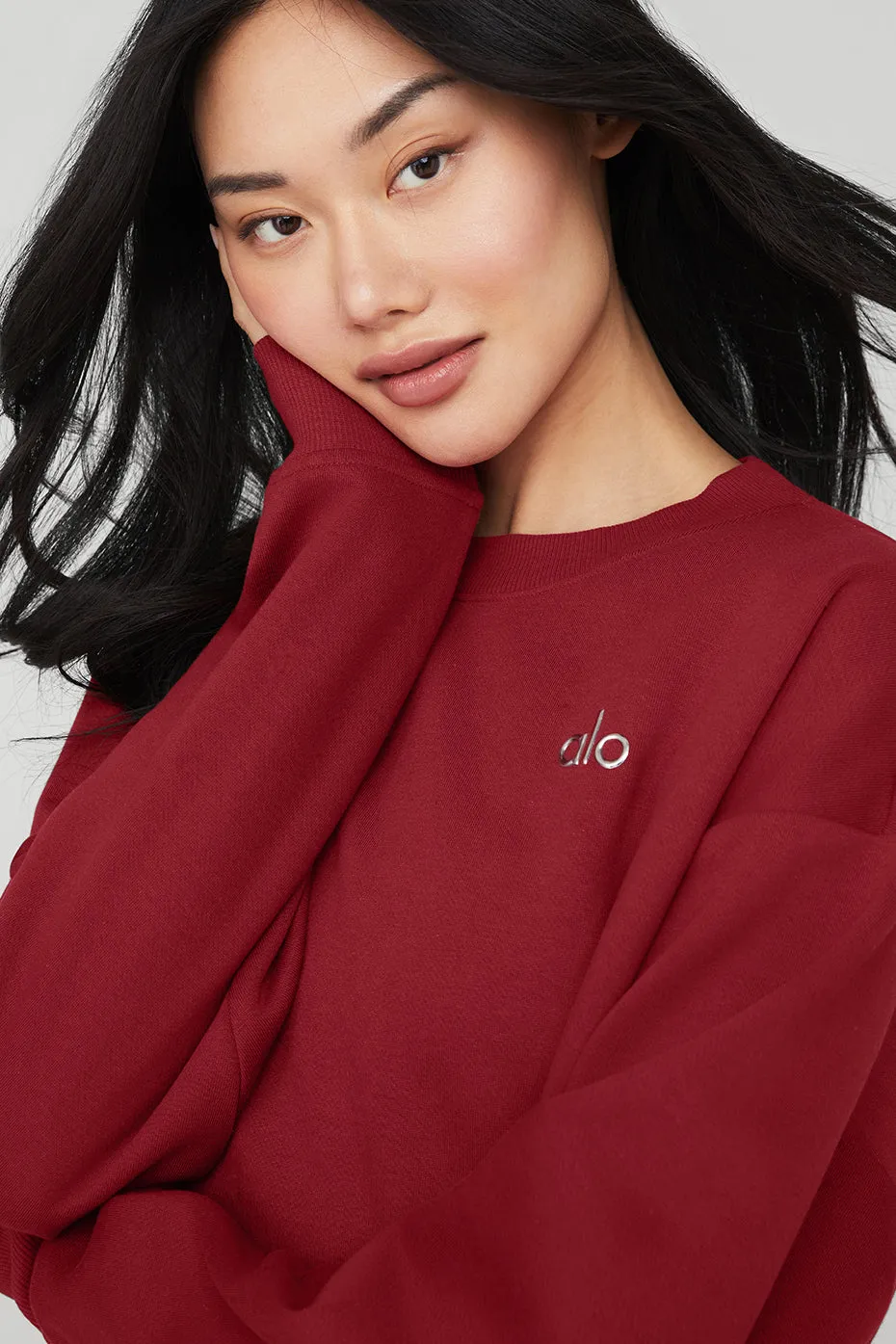 Accolade Crew Neck Pullover - Victory Red sold by Alo Yoga product image thumbnail 4