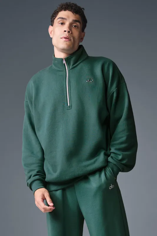 Accolade 1/4 Zip Pullover - Winter Ivy sold by Alo Yoga