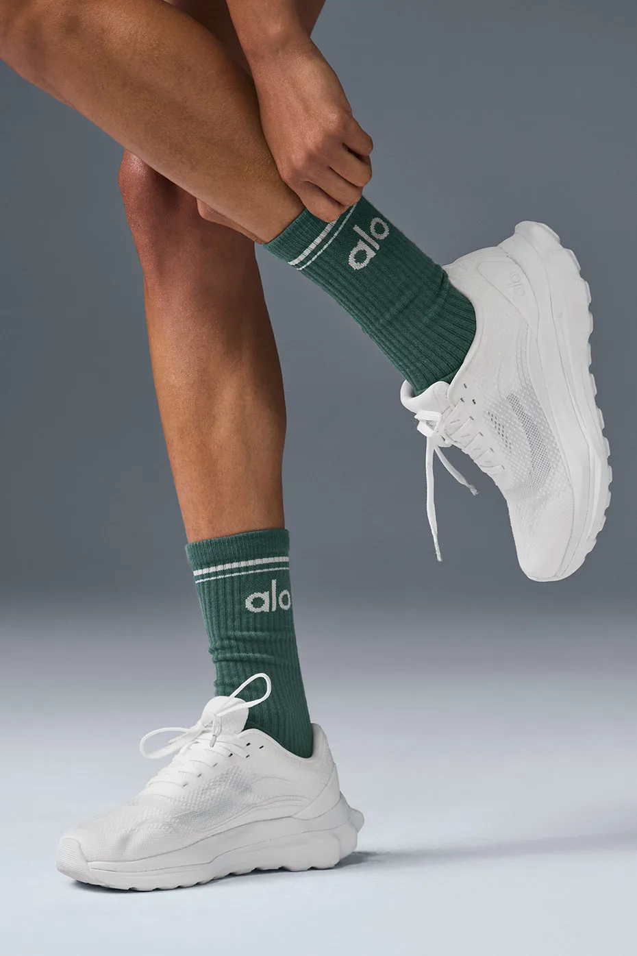 Unisex Throwback Sock - Winter Ivy/Ivory sold by Alo Yoga product image thumbnail 2