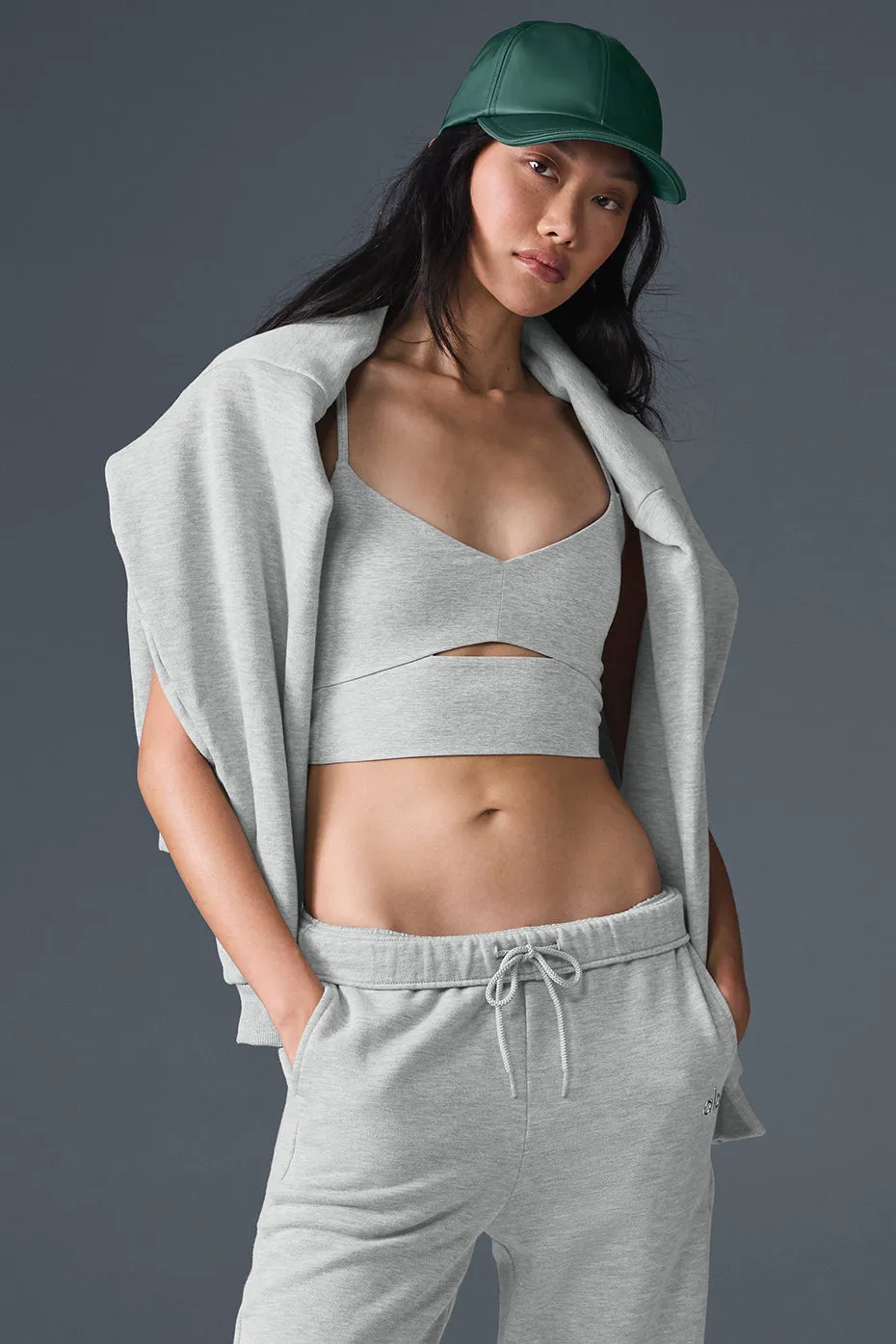 Alosoft Highlight Bra - Athletic Heather Grey sold by Alo Yoga product image thumbnail 5