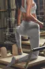 Alosoft High-Waist Heart Throb Legging - Athletic Heather Grey/White sold by Alo Yoga