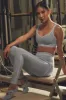Alosoft High-Waist Heart Throb Legging - Athletic Heather Grey/White sold by Alo Yoga