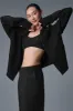 Heritage Full Zip Sweater - Black sold by Alo Yoga