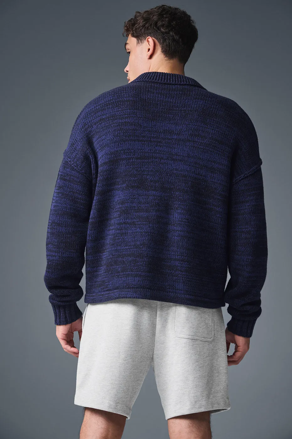 Heritage Full Zip Sweater - Navy Multi sold by Alo Yoga product image thumbnail 3