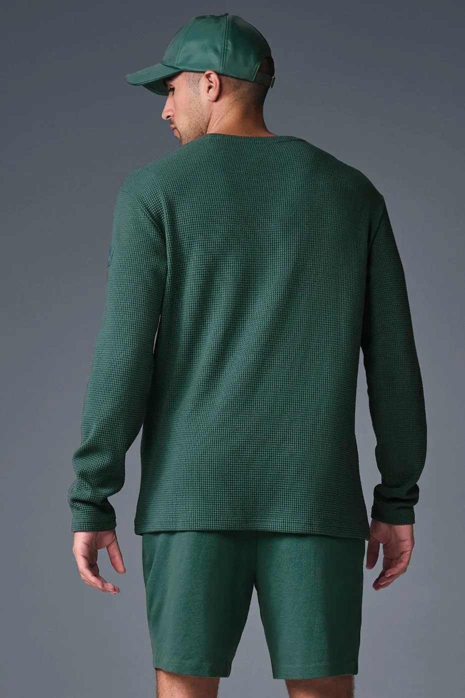 Elevate Waffle Long Sleeve Crew - Winter Ivy sold by Alo Yoga product image thumbnail 3