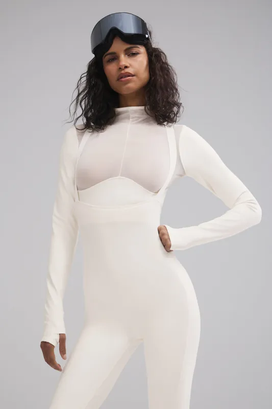 Airlift Winter Warm Mesh Ski Time Long Sleeve - Ivory sold by Alo Yoga