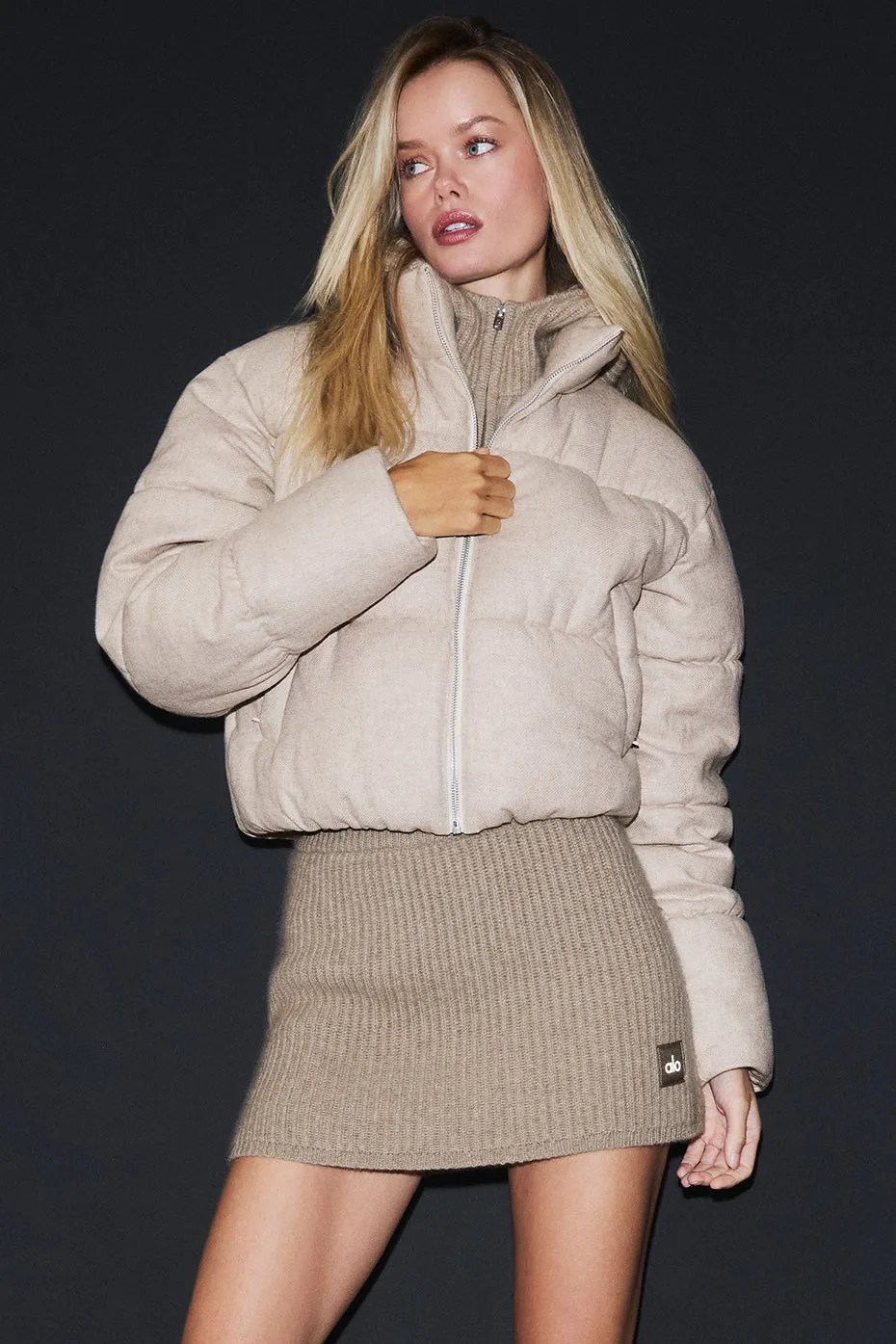 Cashmere Alpine Puffer - Flax Heather/Silverwood sold by Alo Yoga product image thumbnail 5