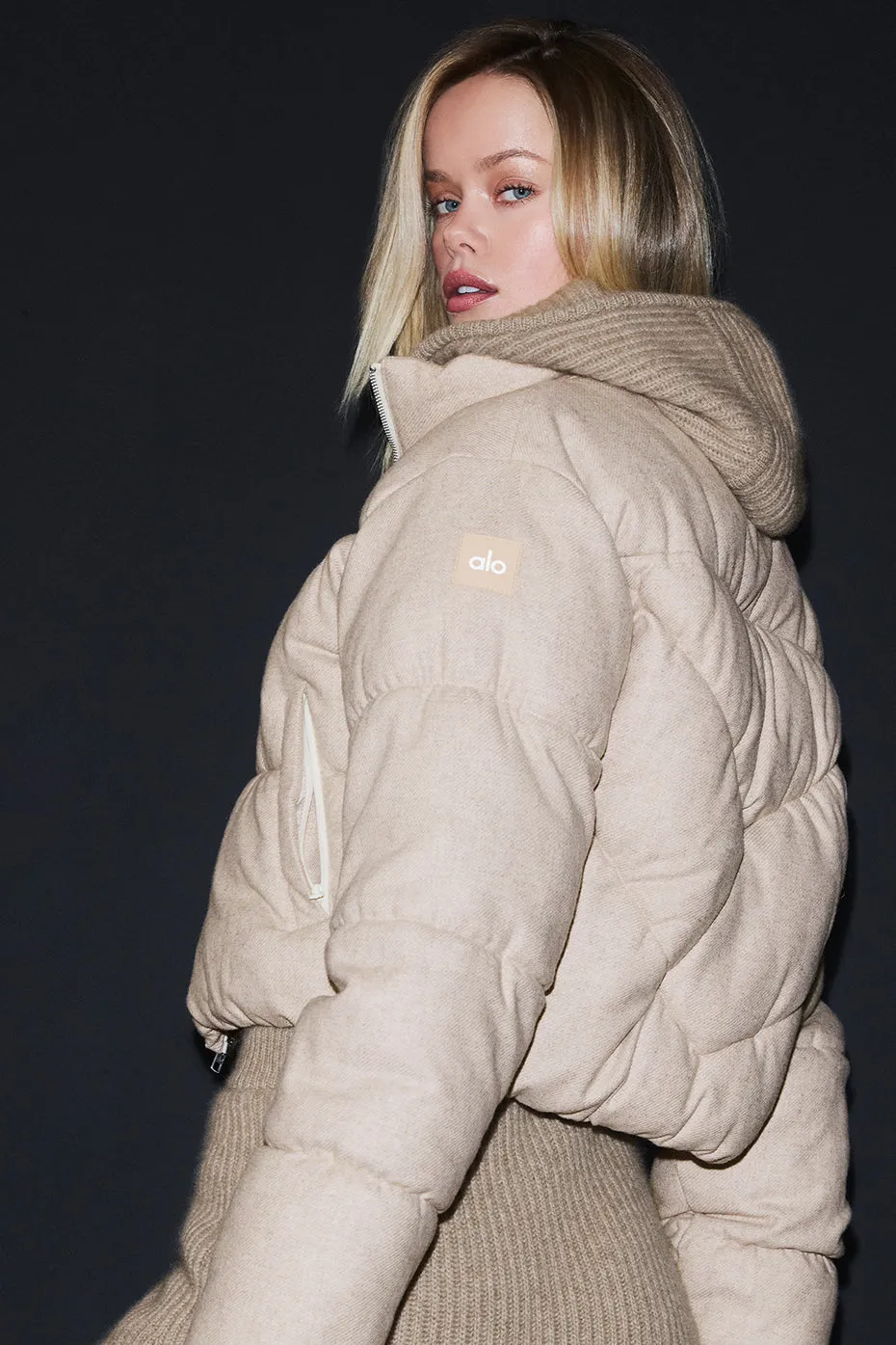 Cashmere Alpine Puffer - Flax Heather/Silverwood sold by Alo Yoga product image thumbnail 2