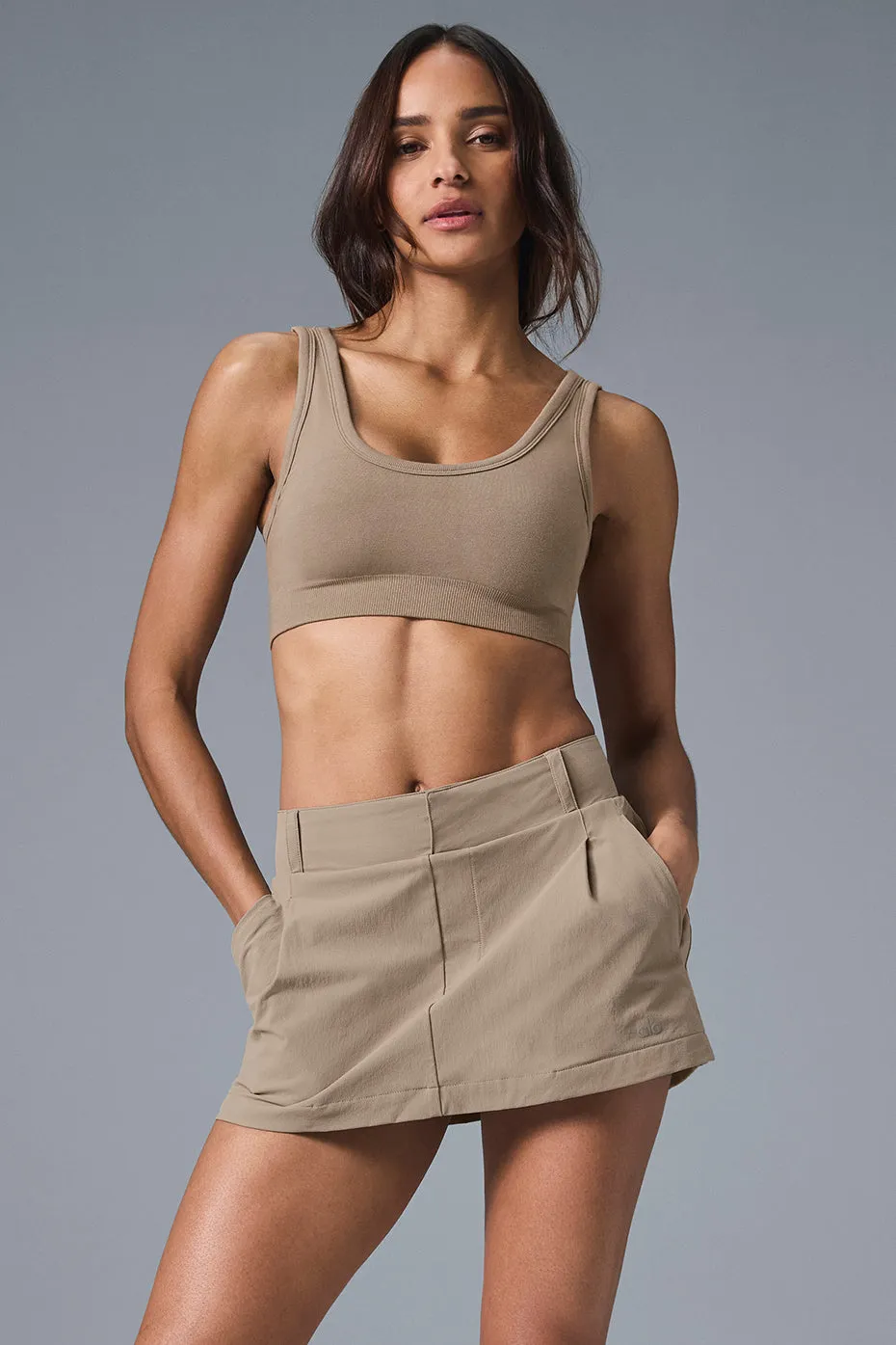 Seamless Chosen Bra - Gravel sold by Alo Yoga