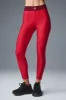 Airlift High-Waist 7/8 Line Up Legging - Bold Red sold by Alo Yoga