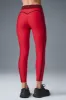 Airlift High-Waist 7/8 Line Up Legging - Bold Red sold by Alo Yoga