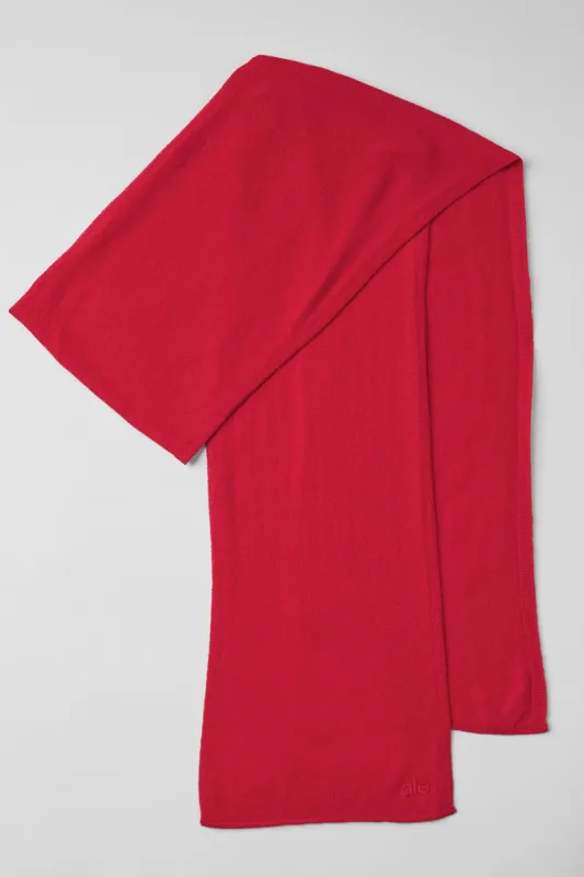 Cashmere Light Frosted Scarf - Red Ribbon sold by Alo Yoga