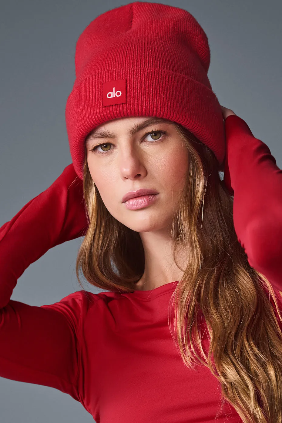 Everyday Beanie - Bold Red sold by Alo Yoga