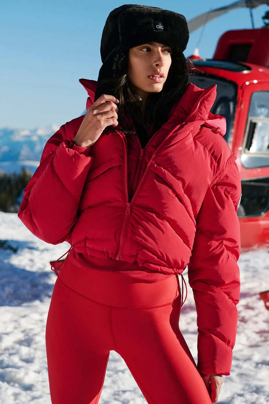 Glacier Puffer - Bold Red sold by Alo Yoga