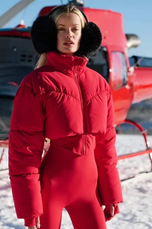 Main Act Corset Puffer - Bold Red sold by Alo Yoga