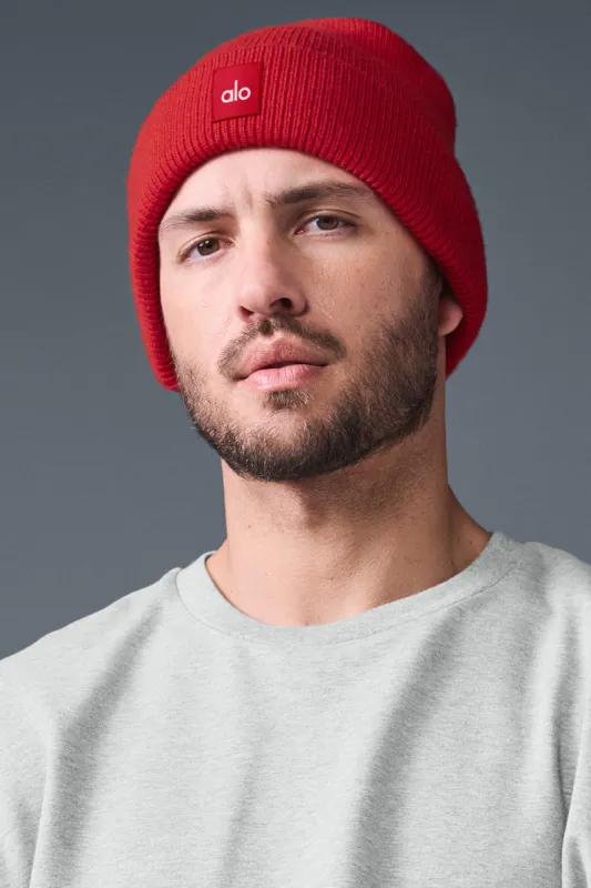 Everyday Beanie - Bold Red sold by Alo Yoga