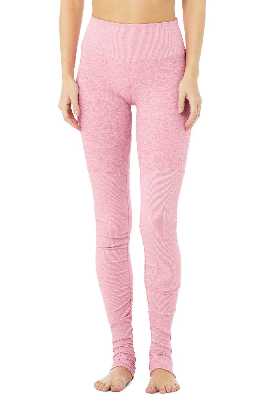 High-Waist Alosoft Goddess Legging - Parisian Pink Heather sold by Alo Yoga