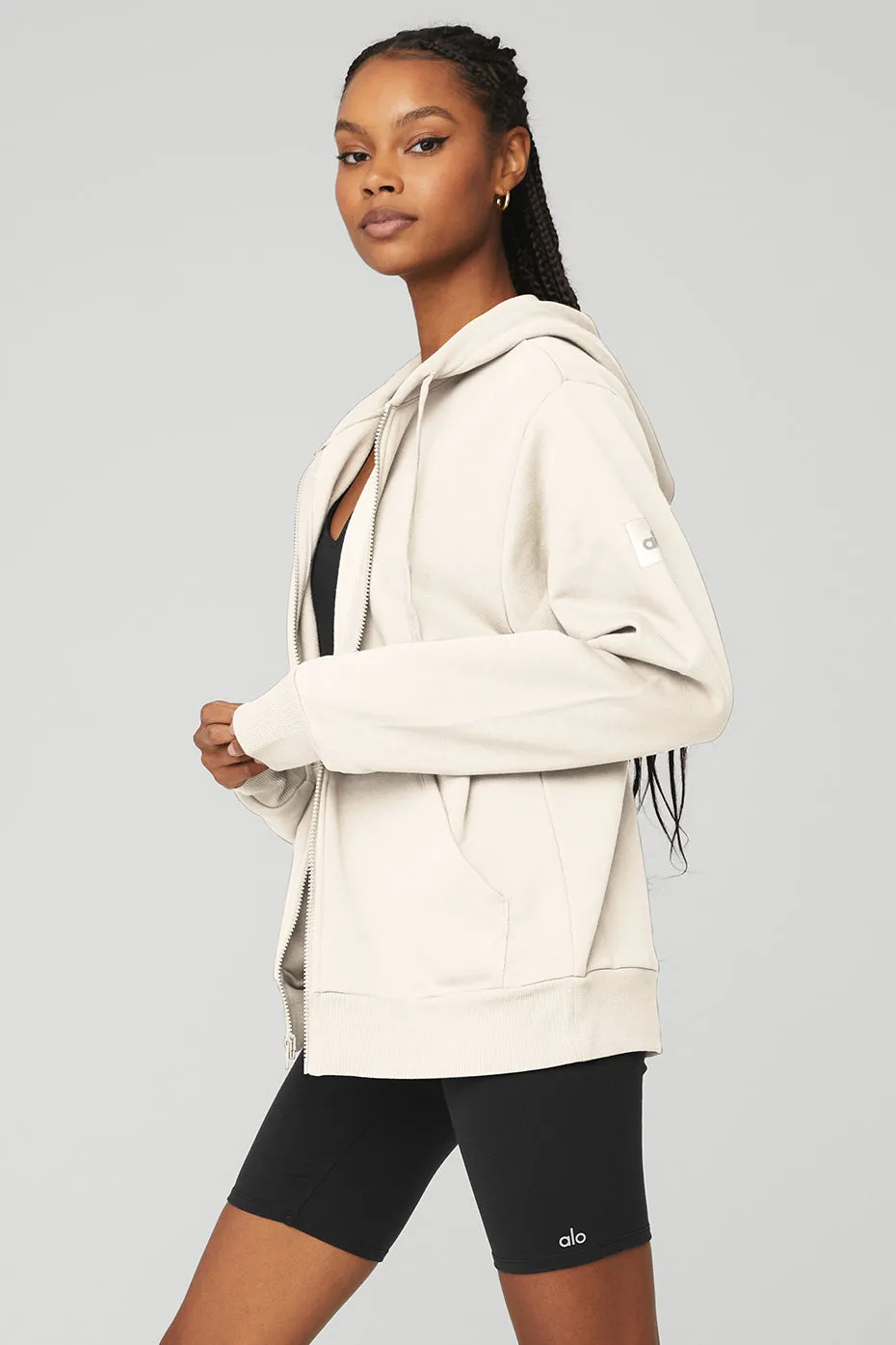 Everyday Full Zip Hoodie - Ivory sold by Alo Yoga product image thumbnail 3