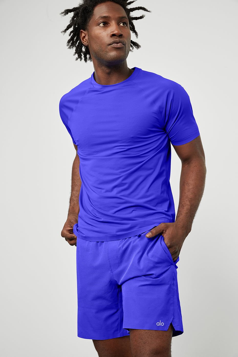 7" Traction Short - Alo Blue sold by Alo Yoga product image thumbnail 6