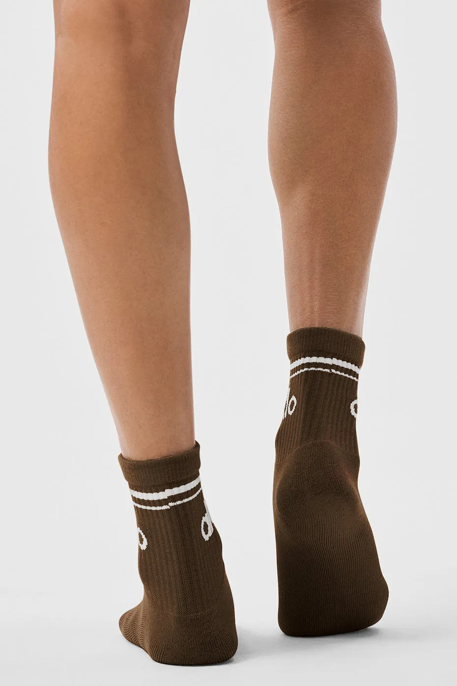 Unisex Half-Crew Throwback Sock - Espresso/White sold by Alo Yoga product image thumbnail 3