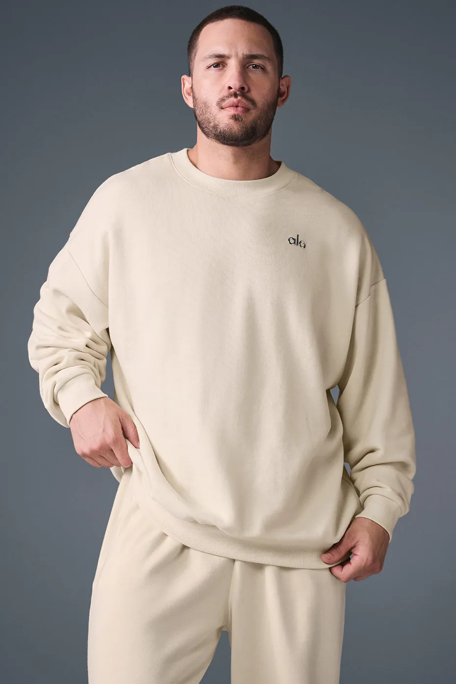 Accolade Crew Neck Pullover - Oat Milk sold by Alo Yoga