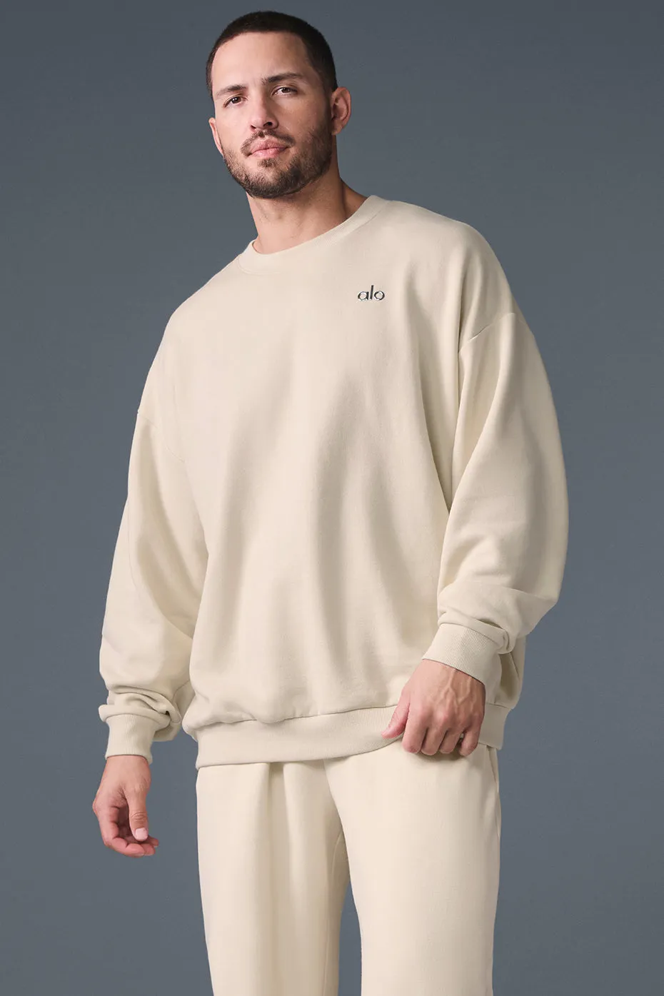 Accolade Crew Neck Pullover - Oat Milk sold by Alo Yoga product image thumbnail 3