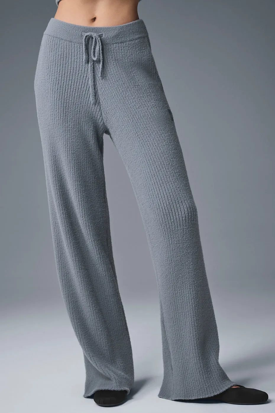 Snuggle Up Sweater High-Waist Wide Leg Pant - Steel Grey sold by Alo Yoga product image thumbnail 2