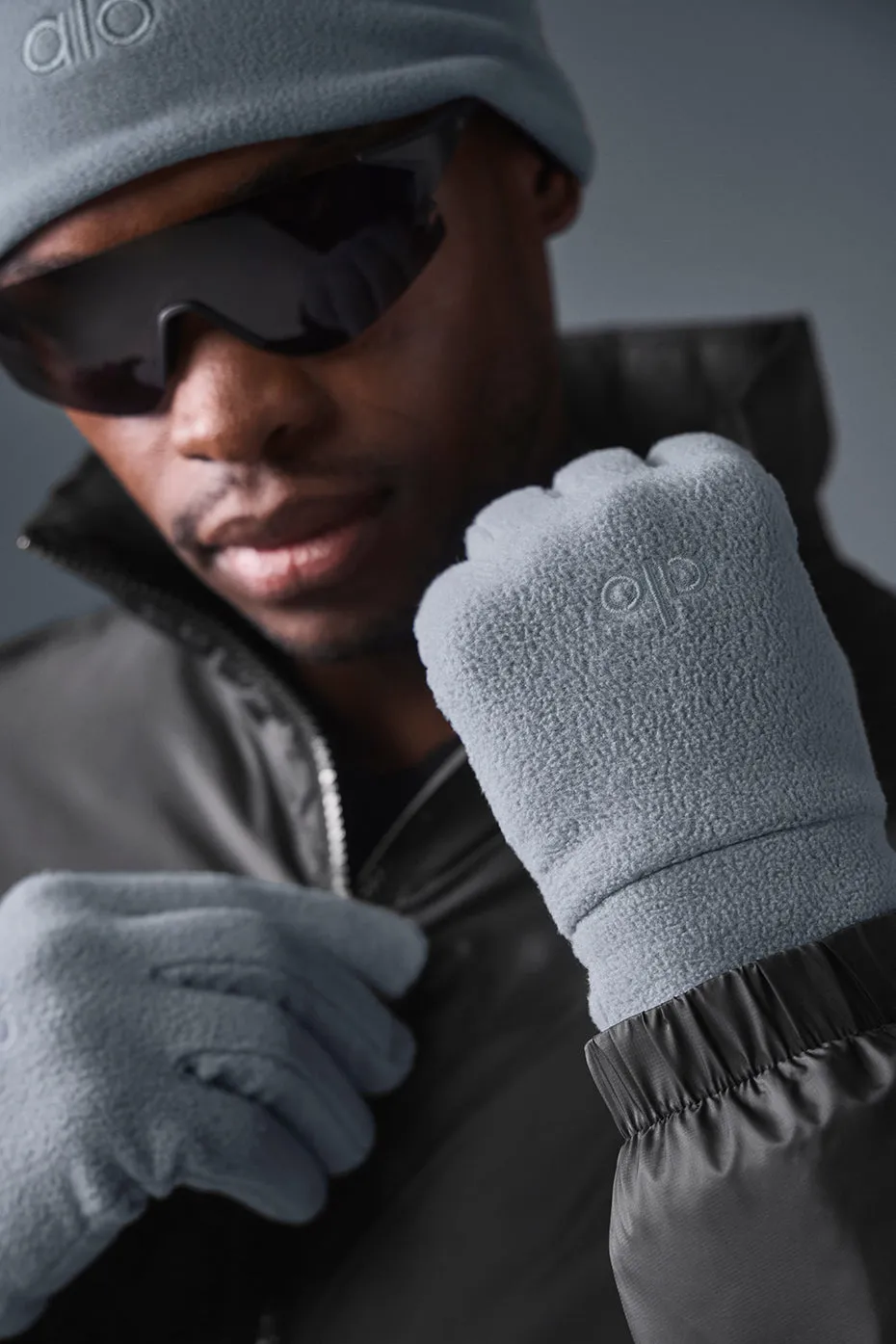 Performance Fleece Gloves - Steel Grey sold by Alo Yoga product image thumbnail 3