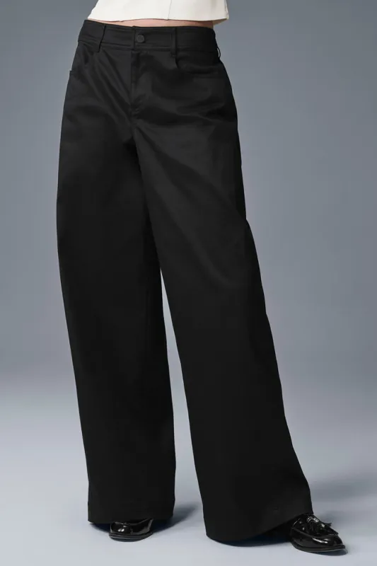 Wanderlust Wide Leg Trouser - Black sold by Alo Yoga