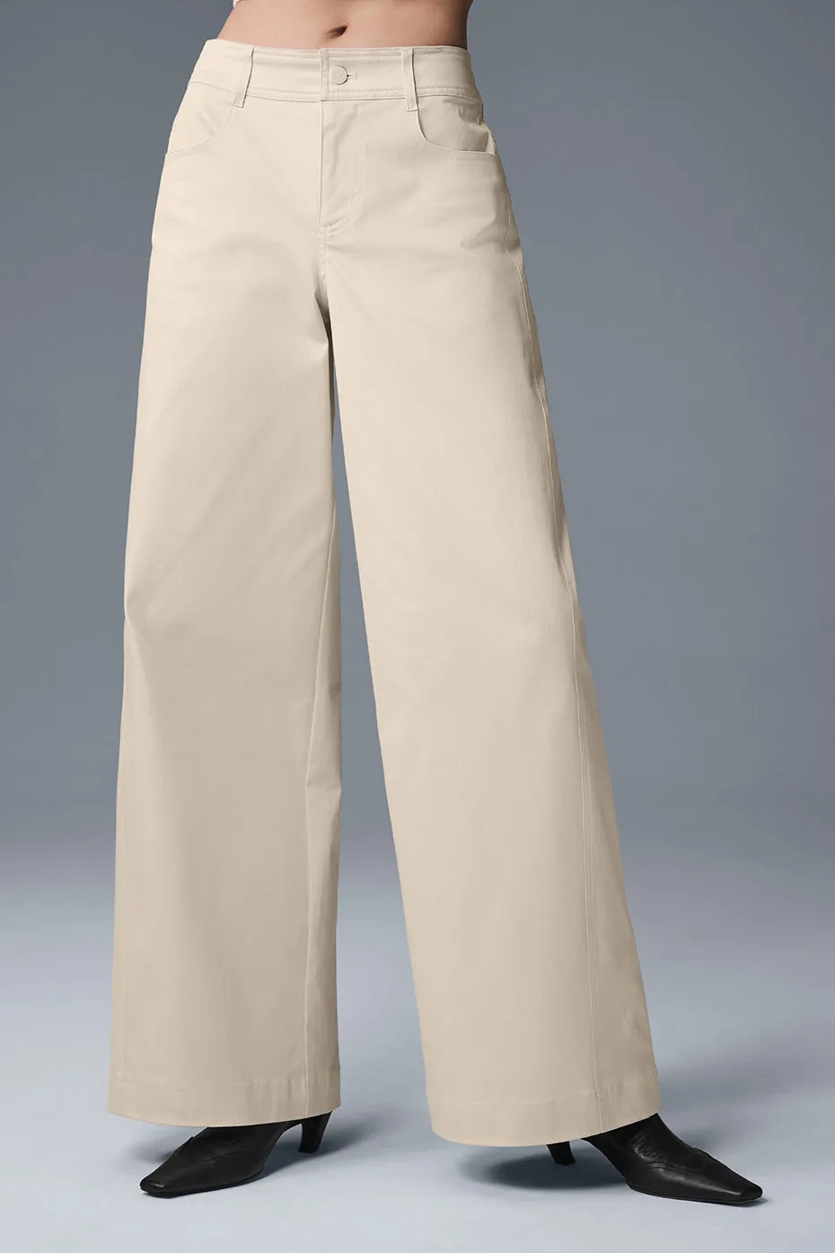 Wanderlust Wide Leg Trouser - Oat Milk sold by Alo Yoga product image thumbnail 3