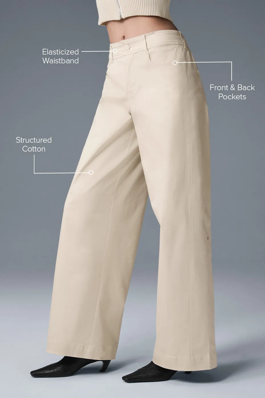 Wanderlust Wide Leg Trouser - Oat Milk sold by Alo Yoga product image thumbnail 2