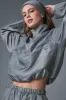 Cropped Afterglow Pullover - Steel Grey sold by Alo Yoga