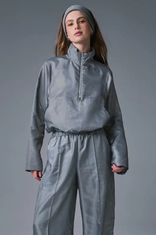 Cropped Afterglow Pullover - Steel Grey sold by Alo Yoga