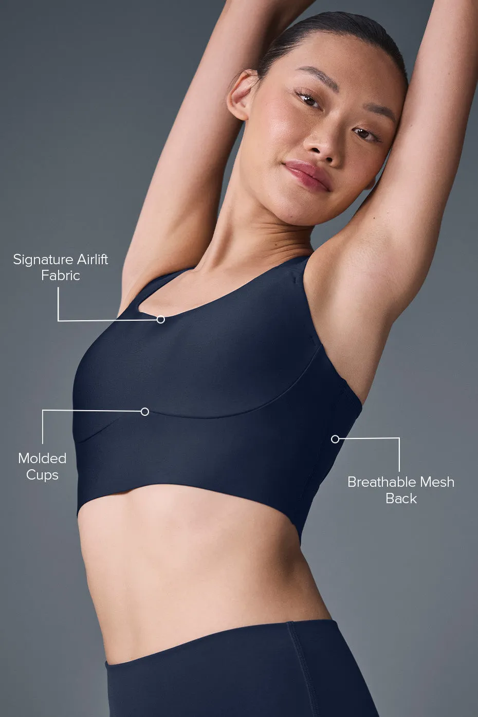 Airlift Empower Bra - Navy sold by Alo Yoga product image thumbnail 2