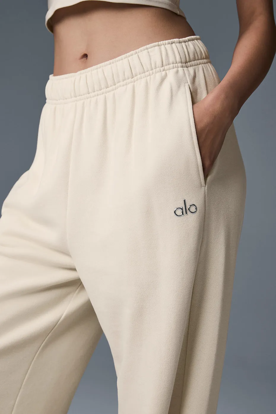 Accolade Straight Leg Sweatpant - Oat Milk sold by Alo Yoga product image thumbnail 4