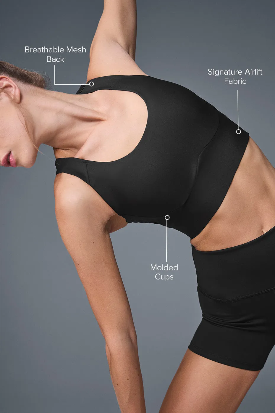 Airlift Empower Bra - Black sold by Alo Yoga product image thumbnail 2