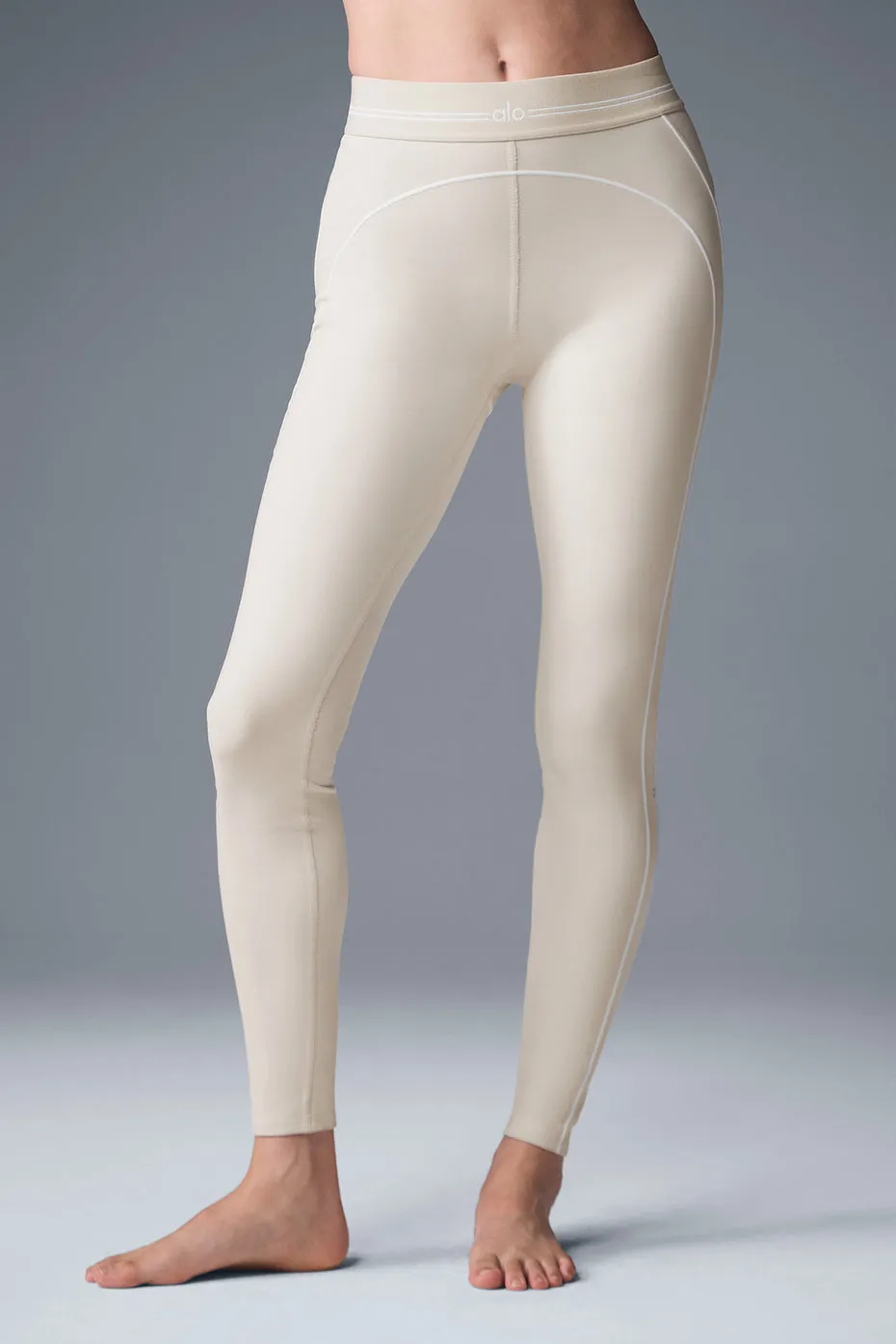 Airbrush High-Waist Heart Throb Legging - Oat Milk/White sold by Alo Yoga product image thumbnail 2
