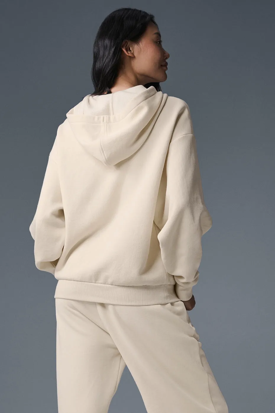 Accolade Full Zip Hoodie - Oat Milk sold by Alo Yoga product image thumbnail 3