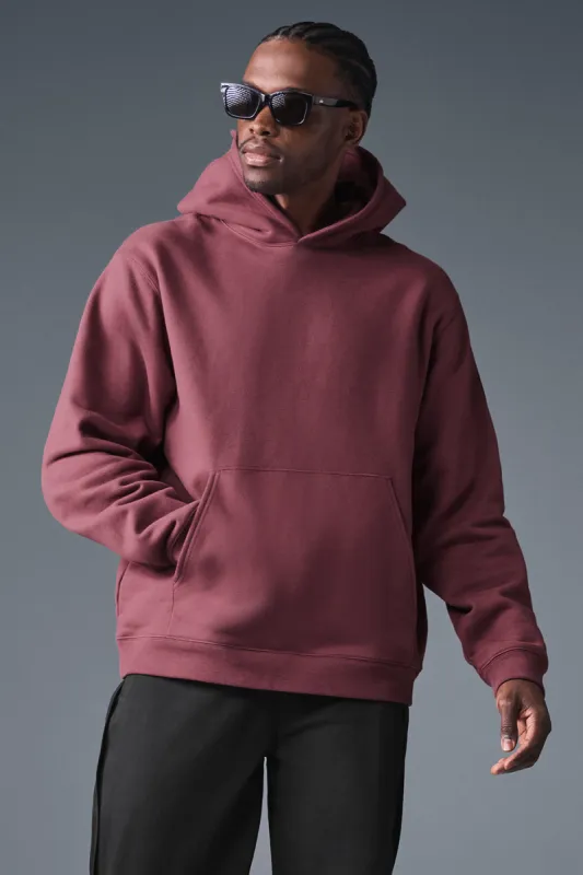 Renown Heavy Weight Hoodie - Burgundy Truffle sold by Alo Yoga