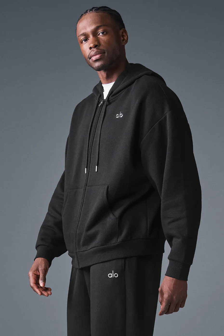 Accolade Full Zip Hoodie - Black sold by Alo Yoga product image thumbnail 4