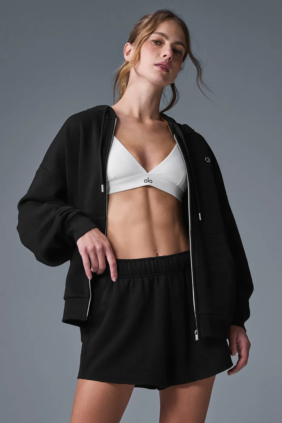 Accolade Full Zip Hoodie - Black sold by Alo Yoga product image thumbnail 5