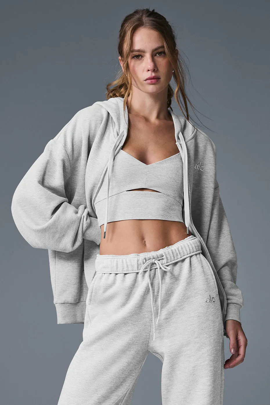 Accolade Full Zip Hoodie - Athletic Heather Grey sold by Alo Yoga product image thumbnail 4