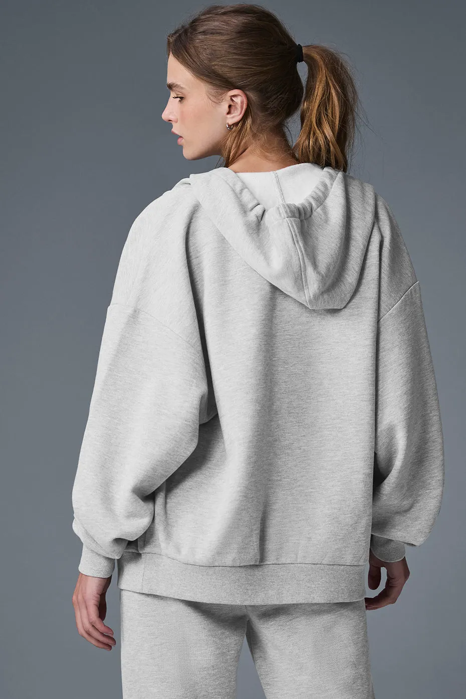 Accolade Full Zip Hoodie - Athletic Heather Grey sold by Alo Yoga product image thumbnail 3