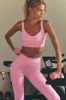 Airbrush Heart Throb Bra - Sweet Pink/White sold by Alo Yoga