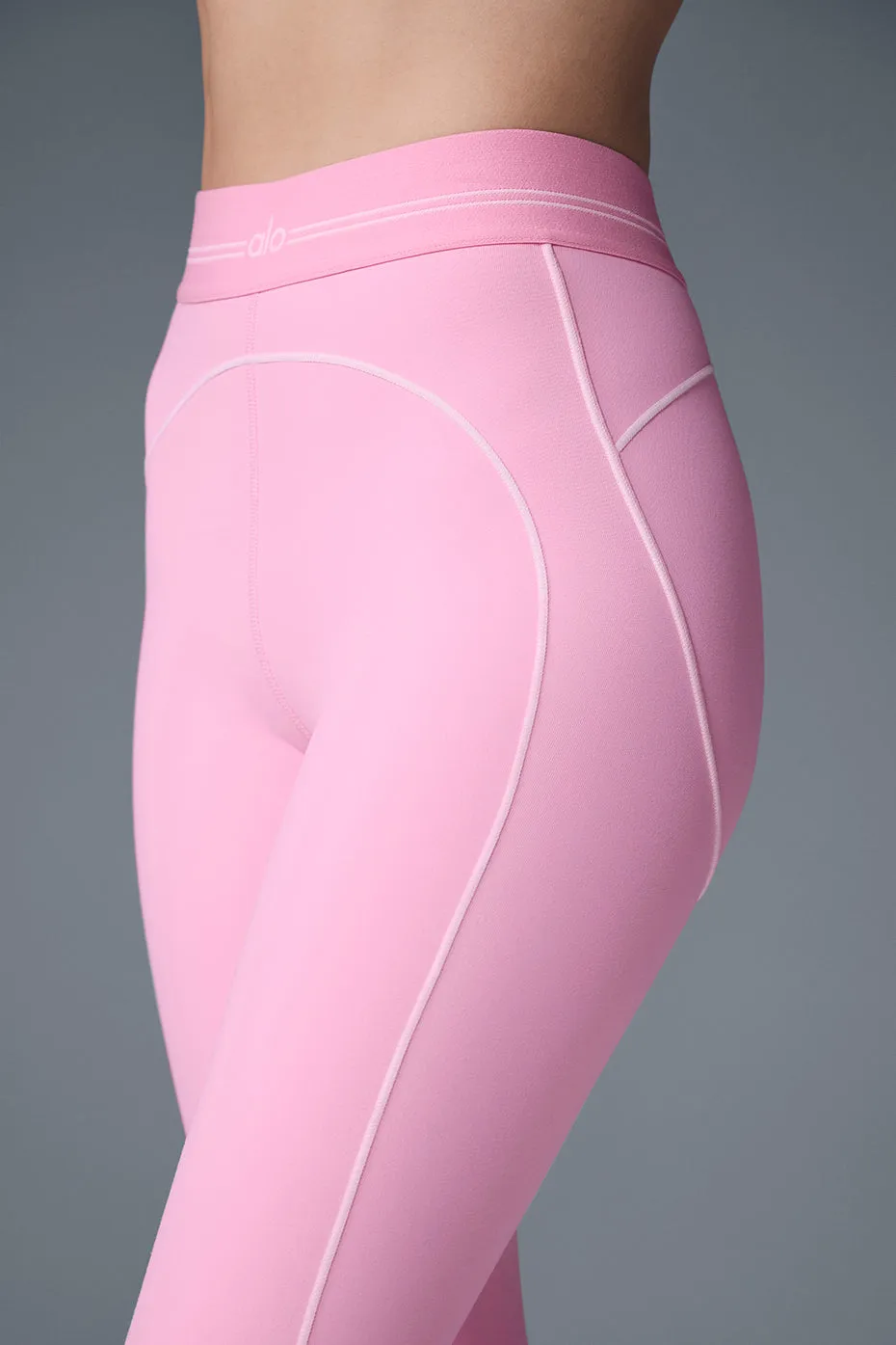 Airbrush High-Waist Heart Throb Legging - Sweet Pink/White sold by Alo Yoga product image thumbnail 5