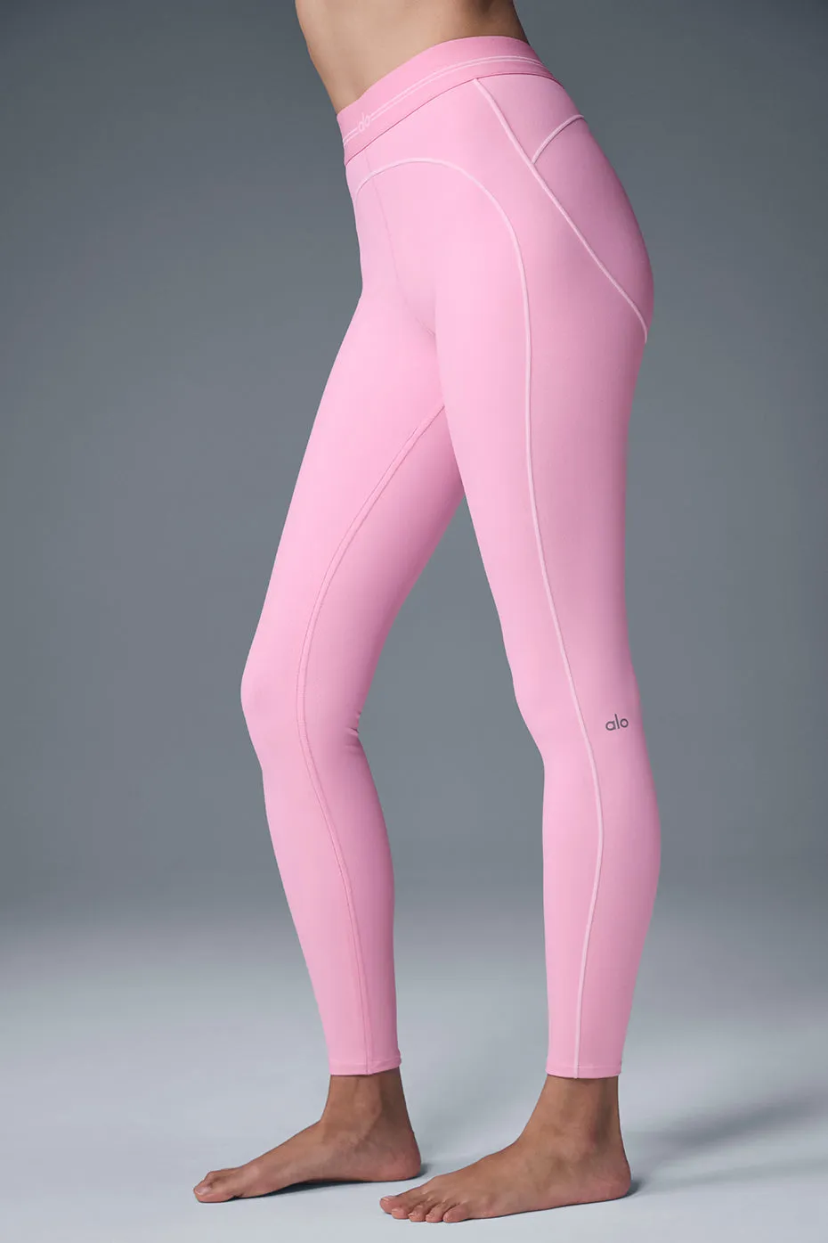Airbrush High-Waist Heart Throb Legging - Sweet Pink/White sold by Alo Yoga product image thumbnail 4