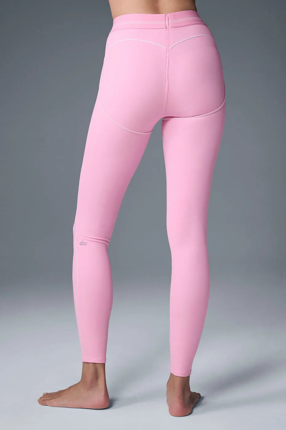 Airbrush High-Waist Heart Throb Legging - Sweet Pink/White sold by Alo Yoga product image thumbnail 3