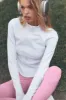 Airbrush Corset Full Zip Jacket - White sold by Alo Yoga
